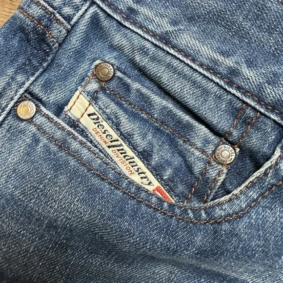 Diesel Jeans Women 30x30 Blue Bootcut Denim Made Italy Western Cowgirl Vintage - Picture 7 of 13